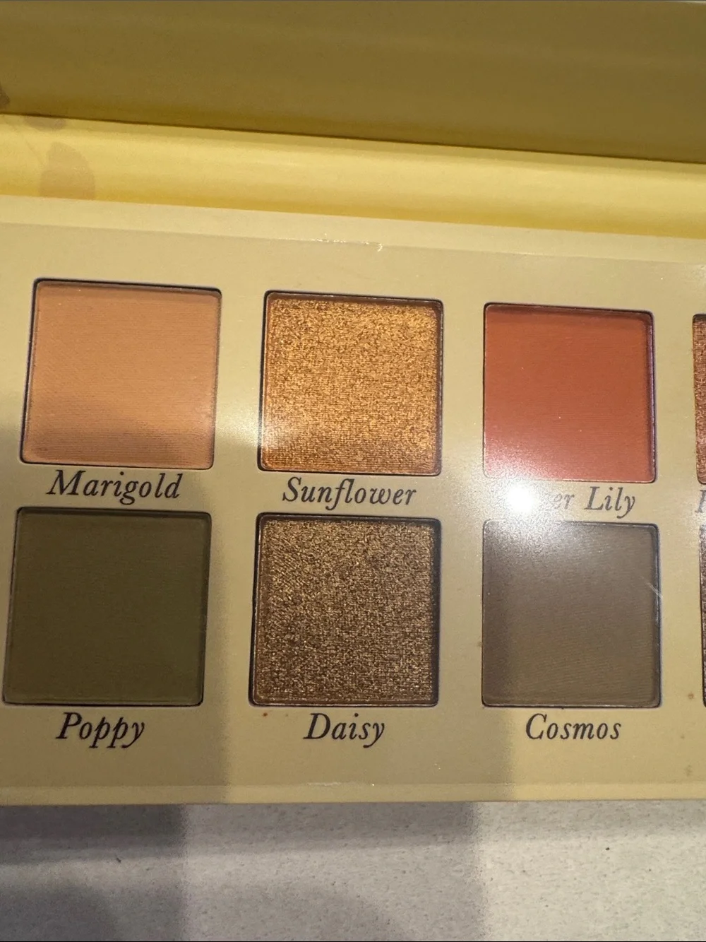 Laura Geller Wildflower Wishes Eyeshadow Palettes - Yellow Floral Packaging
